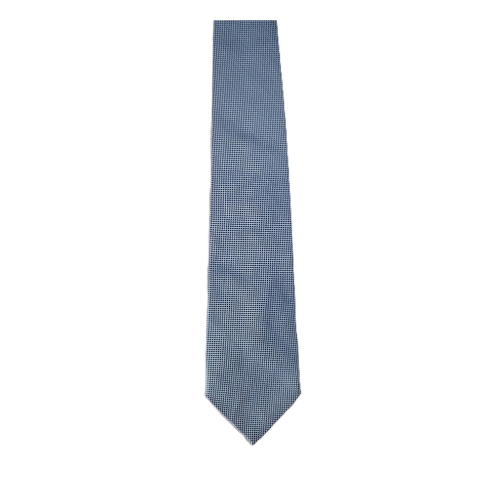 HILDITCH & KEY Men's Blue Silk Necktie Made in England Jacquard - Picture 2 of 3